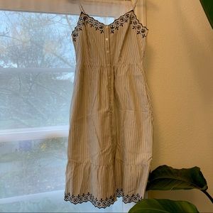 Madewell pinstripe button down dress